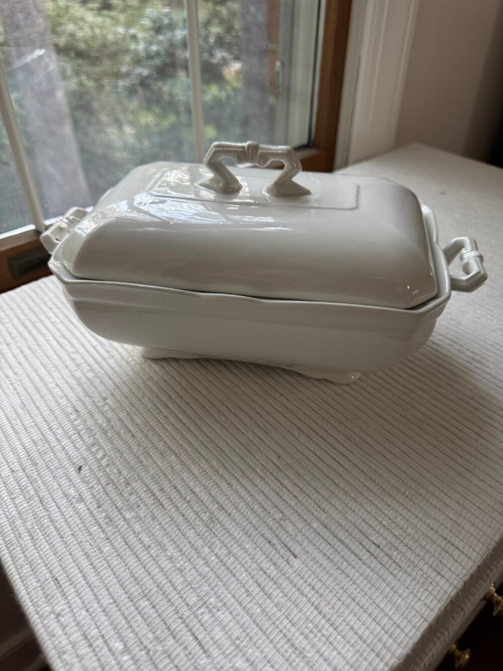 Vintage John Maddock & Sons Ironstone Covered Vegetable Dish | England